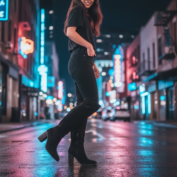 Vince Camuto Madolee womens Size 10 Over the Knee Boots Leather Suede western - Picture 3 of 16